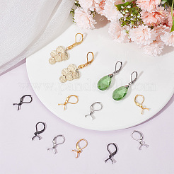 60 шт. 3 шт. фурнитура для сережек из нержавеющей стали 304 с застежкой-молнией STAS-BBC0004-08