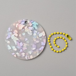 Брелок с полупрозрачным акриловым диском&nbsp;KEYC-WH0027-85D-02