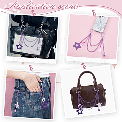 2 шт. акриловая звезда подвеска железная цепочка сумка декоративные цепочки&nbsp;HJEW-GA00062