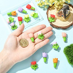 16 Stück 8 Farben Blumen-Silikonperlen&nbsp;SIL-CJ0003-25