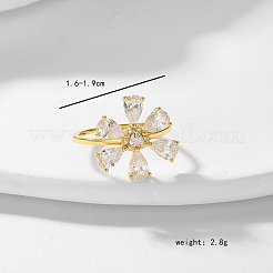 925 серебряное кольцо с цветком из циркона — элегантное и универсальное женское украшение BB6413-4