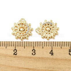 Ciondoli in ottone zirconi chiari micro pavé&nbsp;KK-H460-28G