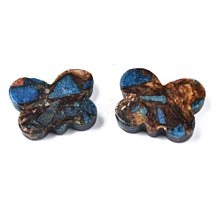 Bronzite naturale assemblata a farfalla e perle di pietre preziose naturali e sintetiche&nbsp;G-N330-56