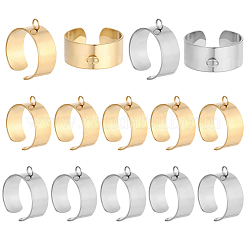 24 pièce de 2 couleurs de supports de bague en acier inoxydable 304&nbsp;STAS-BBC0010-09D