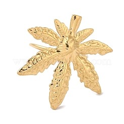 Ионное покрытие (ip) 304 нержавеющая сталь лист открытые манжеты кольца для женщин RJEW-M167-10H-G