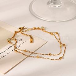 Двухслойные браслеты-цепочки из нержавеющей стали 304 во французском стиле IW3608