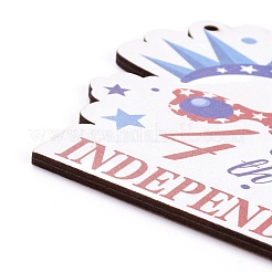 День независимости доска плотности деревянные настенные украшения подвески дверные таблички&nbsp;HJEW-C004-04