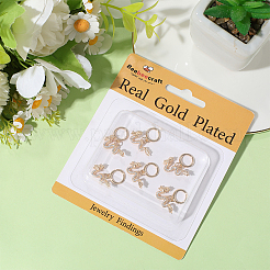 6 шт. Латунные подвески с микропаве&nbsp;KK-BBC0018-93