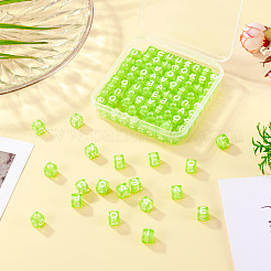 100шт 5 цвета прозрачные акриловые бусины&nbsp;TACR-TA0001-55A