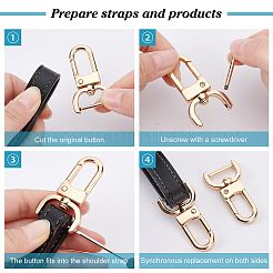 6 комплект двухцветных поворотных карабинов-лобстеров из сплава&nbsp;FIND-PH0003-90