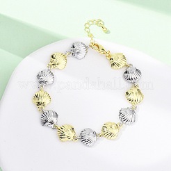 Браслеты из латунной цепочки для женщин BJEW-G762-01GP-02