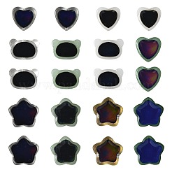 20 шт. 10 стиля двухцветные стеклянные бусины для настроения&nbsp;GLAA-FS0002-30