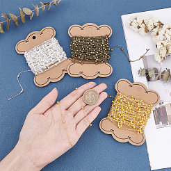 10м 3-х цветные латунные плоские овальные кабельные цепи CHC-PH0001-15