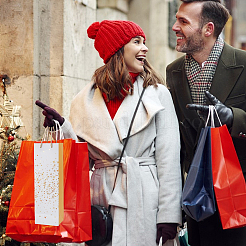 Подарочные пакеты из бумаги со звездами и золотым тиснением&nbsp;ABAG-WH20011-06D