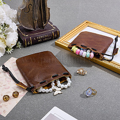 Pochettes en cuir à cordon pour bijoux&nbsp;ABAG-WH0045-81B-1