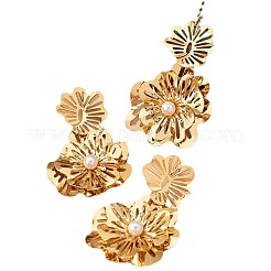 Ожерелья с подвесками из цветочного сплава и серьги-гвоздики FS-WG49BCF-01