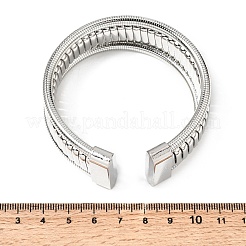 Braccialetti a catena a serpente multifilo in ferro per donna&nbsp;BJEW-P390-01A-P