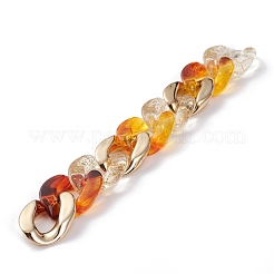 Прозрачные акриловые цепочки для бордюров ручной работы с блестками X-AJEW-JB00867