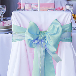 20mのポリエステルリボン  結婚式のお祝いの装飾のために  ターコイズ  3-3/4~4インチ（95~100mm）  約21.87ヤード（20m）/ロール&nbsp;OCOR-WH0077-72A