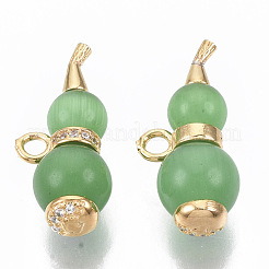 Латунные микропаве прозрачные кубические циркониевые подвески KK-R126-044-NF