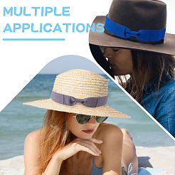 10 шт. двухцветная полиэстеровая повязка на шляпу с бантом AJEW-BC0007-07