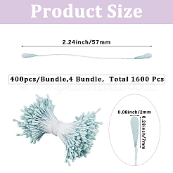綿紐造花芯入り石膏  ライトスチールブルー  57x2mm  400個/バンドル&nbsp;DIY-WH20007-36A-06