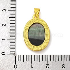 Подвески из натуральной черной ракушки с резным изображением девятихвостой лисы&nbsp;KK-D537-08G-02