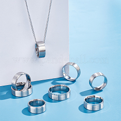 21 шт. набор из 7 колец из нержавеющей стали 201 размера для женщин RJEW-UN0002-80