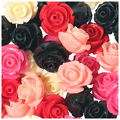 50 шт. 5-х цветные резные бусины из синтетического коралла&nbsp;CORA-SC0001-12