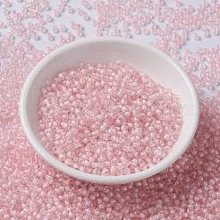 MIYUKIラウンドロカイユビーズ  日本製シードビーズ  （rr203)ピンク裏地クリスタル  8/0  3mm  穴：1mm  約422~455PCS /ボトル  10 G /ボトル&nbsp;SEED-JP0009-RR0203