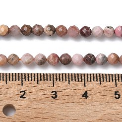 Природные родонит бисер нитей&nbsp;G-L651-C13-3.8mm