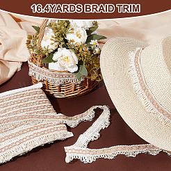 15м бисер пайетки полиэстер кисточки ленты OCOR-WH0082-282