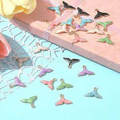 24шт 6 цвета сплава эмалевые подвески&nbsp;ENAM-FS0002-04