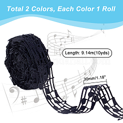 20 ярд 2-цветной полиэстеровой ажурной кружевной ленты для тиснения SRIB-PH0001-24