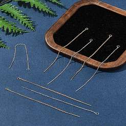 8 шт. 2-х цветная латунная фурнитура для сережек-гвоздиков&nbsp;KK-FS0001-52