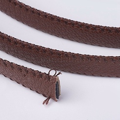 フラット模造レザーコード  ココナッツブラウン  10x2mm  約50m /ロール（54.68ヤード/ロール）&nbsp;OCOR-F008-C02