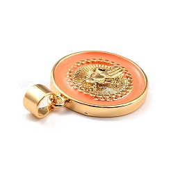 Латунь эмаль подвески&nbsp;KK-P209-03G-07-RS