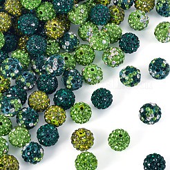 100 шт. 5 вида бусин из полимерной глины со стразами&nbsp;RB-TA0001-24