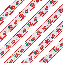 10 Yards Polyester-Erdbeerband&nbsp;OCOR-TA0003-62B