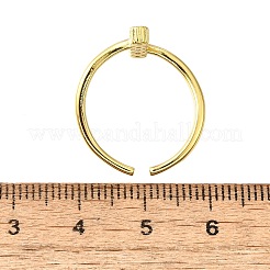 Манжеты из латуни с микро паве кубический цирконий для женщин&nbsp;RJEW-H247-17G