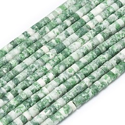 Натуральные зеленые пятна яшмовых нитей G-P575-B18-4x2mm