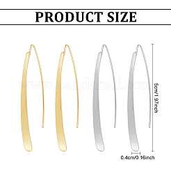 2 пара двухцветных овальных и прямоугольных серег-подвесок из сплава для женщин EJEW-FI0001-10