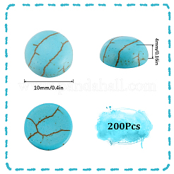 Окрашенные синтетические бирюзовые кабошоны&nbsp;TURQ-SC0001-05B