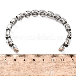 Браслеты-манжеты из хирургической нержавеющей стали 316&nbsp;BJEW-C142-02AS