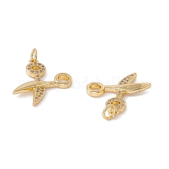 Латунные микропаве прозрачные подвески с фианитом KK-G439-41G