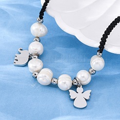 Регулируемые плетеные браслеты из нейлона BJEW-A036-01P