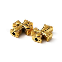 チベット風合金ビーズ  クロス  アンティーク黄金  13.5x10.5x4mm  穴：1.4mm  約714個/1000g&nbsp;FIND-TAC0011-32AG