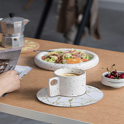 4 шт. двухцветные коврики из искусственной кожи под чашки&nbsp;AJEW-LP0006-24