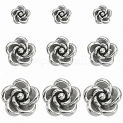 30 pièce 3 styles de perles en acier inoxydable 304&nbsp;STAS-PA0001-15