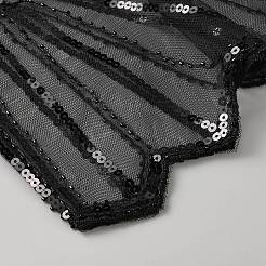 Съемная шаль из полиэстера с пайетками&nbsp;AJEW-WH20072-14